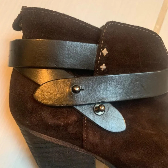 Rag and  Bone Brown Suede Harrow Ankle Booties 37 - Picture 14 of 16